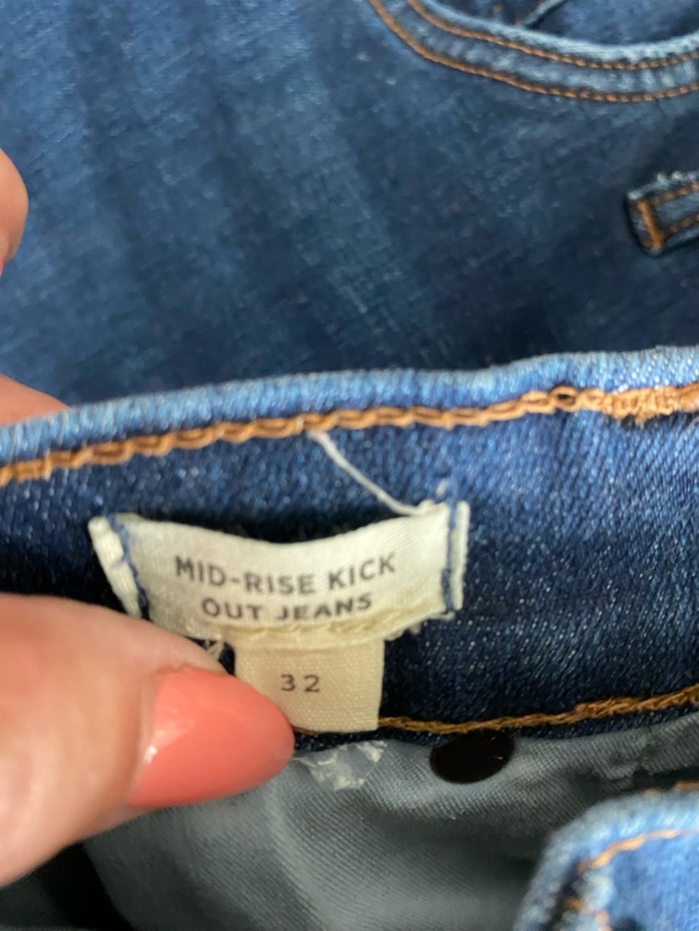 Madewell Deep Blue Flare Jeans - Picture 3 of 7